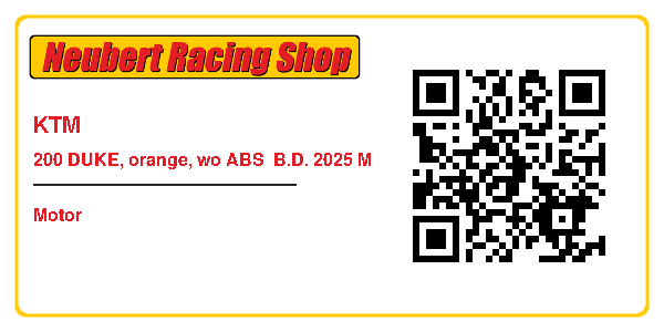 KTM 200 DUKE, orange, wo ABS  B.D. 2025 M