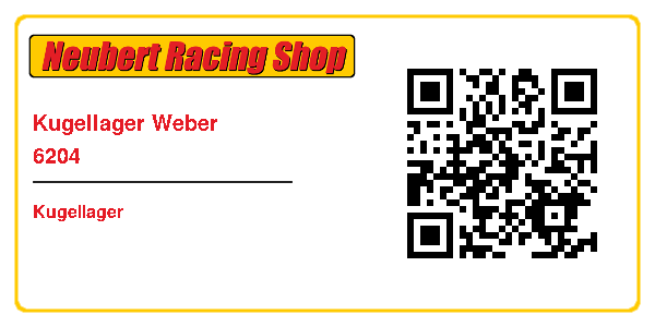 Kugellager Weber 6204