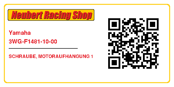 Yamaha 3WG-F1481-10-00