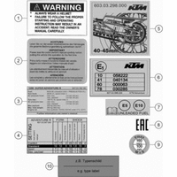TECHNISCHE INFO AUFKLEBER