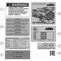 TECHNISCHE INFO AUFKLEBER