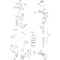 FRONT FORK, TRIPLE CLAMP