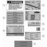 TECHNISCHE INFO AUFKLEBER