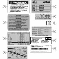 TECHNISCHE INFO AUFKLEBER