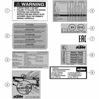 TECHNISCHE INFO AUFKLEBER