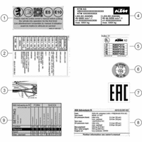 TECHNISCHE INFO AUFKLEBER