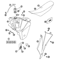 KRAFTSTOFFTANK / SITZBANK / ABDECKUNG 450 / 525 SX RACING SMR