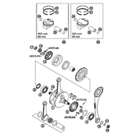 KURBELWELLE / KOLBEN 450 / 525 EXC+MXC RACING