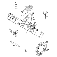VORDERRAD 125-300 EXC,EGS `94