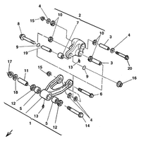 HINTERRADAUFHAENGUNG / HEBELWERK