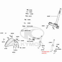 Gabelholm, Gabelbrücke, Lenkkopflager & Kotflügel