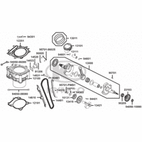Zylinder, Kurbelwelle & Steuerkettenspanner