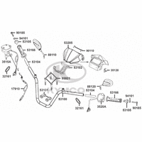 Lenker, Lenkerverkleidung, Spiegel & Schaltereinheit