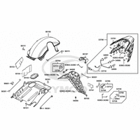 Rücklicht, Spritzschut & Kotflügel hinten