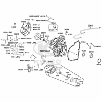 Gehäusedeckel rechts & Wasserpumpe