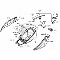 Verkleidungen hinten & Helmfach