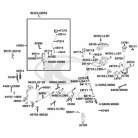 Hauptbremszylinder hinten, Schalthebel & Fußbremse