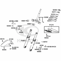 Gabel,Gabeljoch,Lenkkopflager & Kotflügel vorne