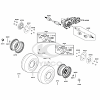 Räder vorne mit Bremse