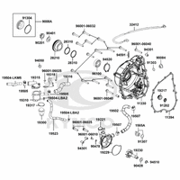 Gehäusedeckel rechts & Wasserpumpe