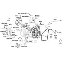 Gehäusedeckel rechts & Wasserpumpe