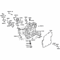 Gehäusedeckel rechts & Wasserpumpe