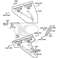 Federbein, Querlenker rechts