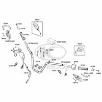 Lenker, Lenkerverkleidung, Spiegel & Schaltereinheit