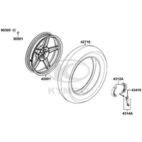 Hinterrad mit Bremse