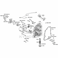Gehäusedeckel rechts & Wasserpumpe
