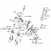Gabelholm, Gabelbrücke, Lenkkopflager & Kotflügel