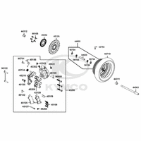 Vorderrad mit Bremse