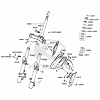Gabelholm, Gabelbrücke, Lenkkopflager & Kotflügel