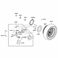 Hinterrad mit Bremse