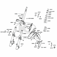 Gabelholm, Gabelbrücke, Lenkkopflager & Kotflügel