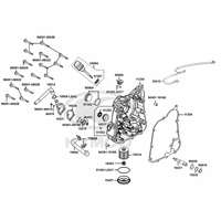 Gehäusedeckel rechts, Ölfilter & Wasserpumpe