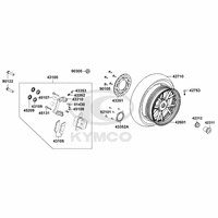 Hinterrad mit Bremse