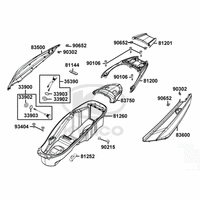 Verkleidungen hinten Helmfach