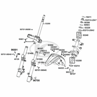 Gabelholm,Gabelbrücke,Lenkkopflager & Kotflügel