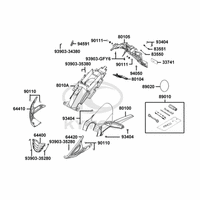 Spritzschutz u. Kotflügel hi., Bugspoiler & Bordwerkzeug