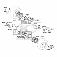 Räder vorne mit Bremse