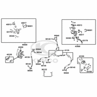 Hauptbremszylinder, Bremssättel, Bermshebel & Bremsschlauch