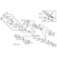 Räder hinten, Antrieb mit Bremse