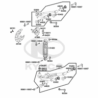 Federbein, Querlenker links