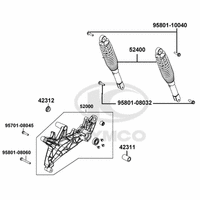Federbein & Schwingarm hinten