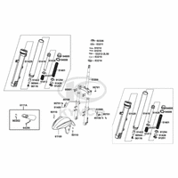 Gabelbrücke, Lenkkopflager, Gabel & Kotflügel