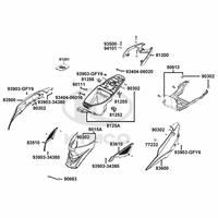 Hintere Seitenverkleidungen, Helmfach & Gepäckträger