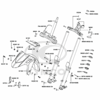 Gabelholm,Gabelbrücke,Lenkkopflager & Kotflügel
