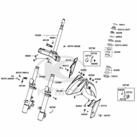 Gabelholm, Gabelbrücke, Lenkkopflager & Kotflügel