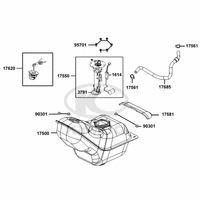 Tank, Benzinpumpe & Tankschloss